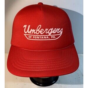Vtg. Umbergers of Fontana Lebanon PA True Value Red All Foam Rope SnapBack Hat